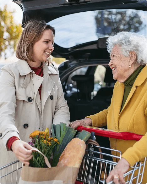 Student helpt senior