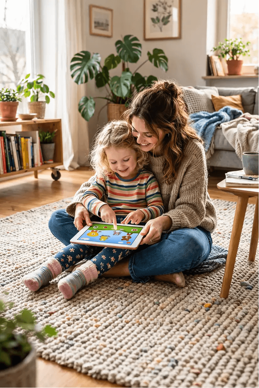 Student helpt kind met huiswerk