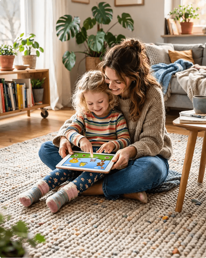 Kind maakt huiswerk met studentenhulp