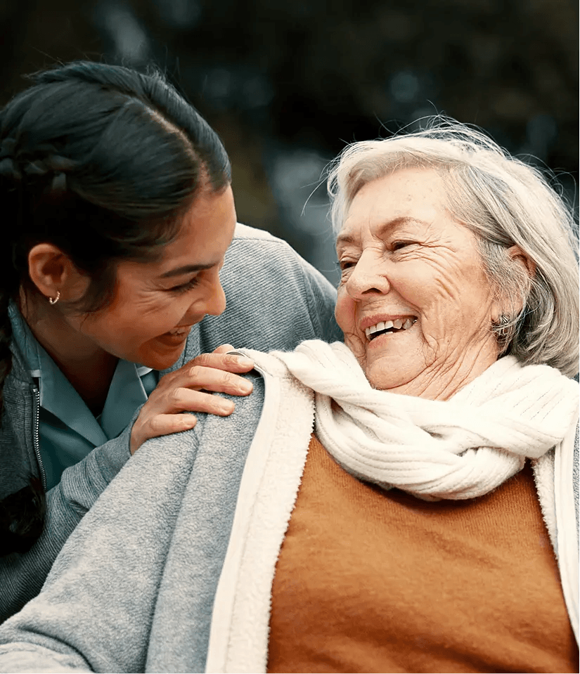 Student houdt een oudere gezelschap